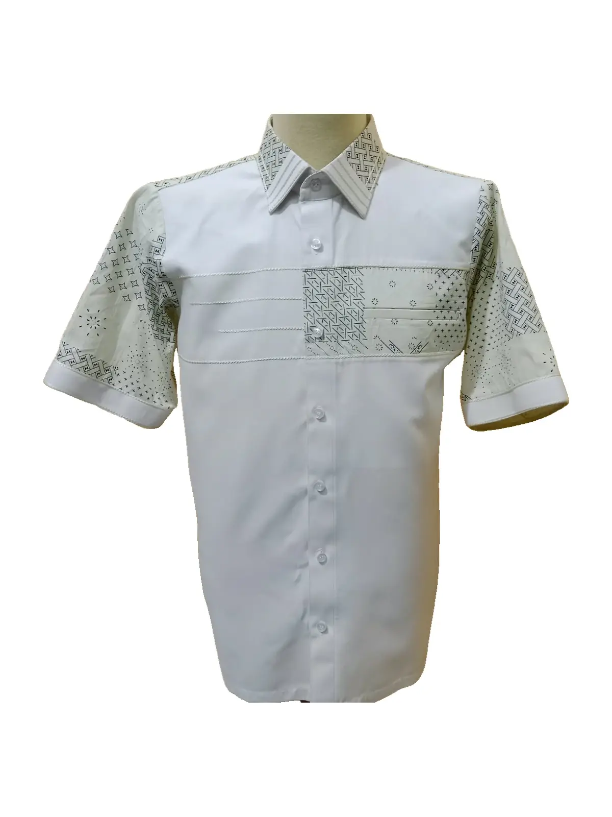 Kemeja Putih Anyaman, foto 1 dari 2
