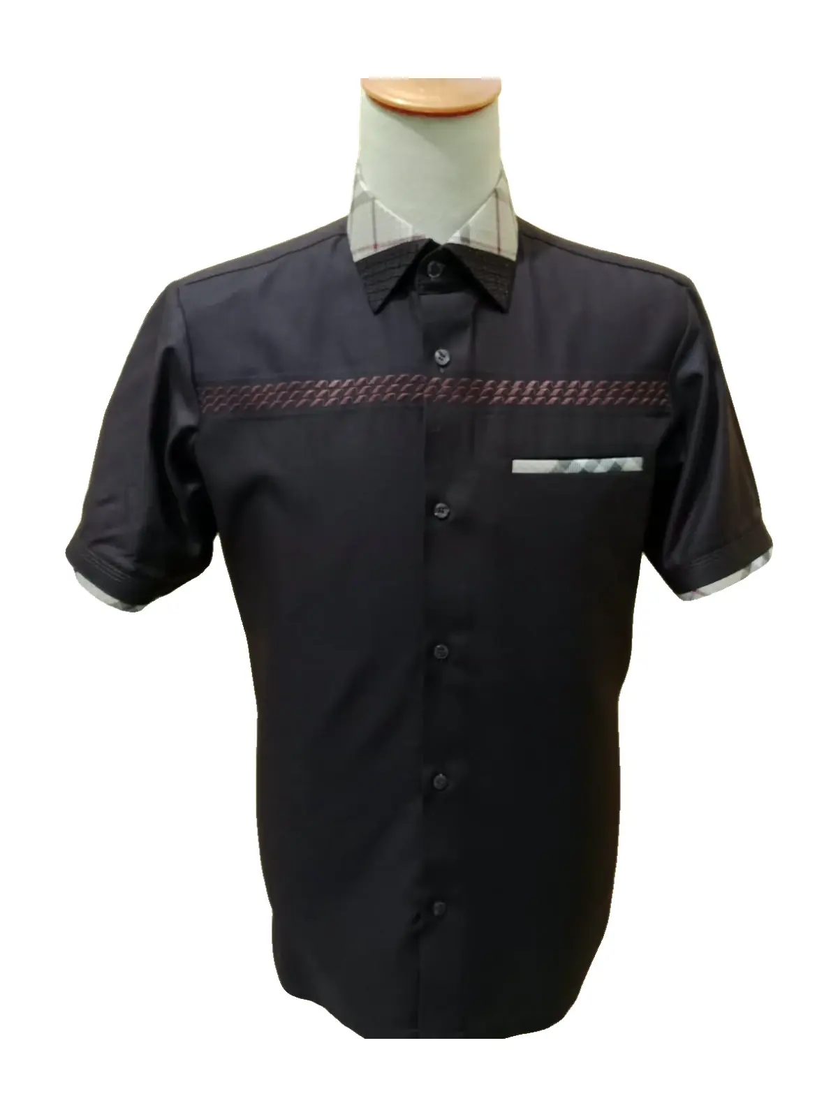 Kemeja Hitam Bordir Panah, foto 1 dari 2